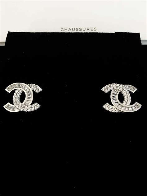 chanel silver studs